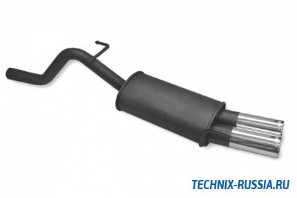 Спортивный глушитель 2x76mm Fiat Punto IV/Grande Punto 199 1.2/1.4/1.4 16V/1.3MJ/1.9MJ TA-TECHNIX 01FI005-1