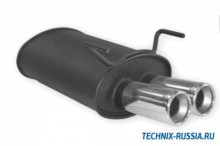 Спортивный глушитель 2x76mm Opel Vectra C 1.6/1.8/2.2 TA-TECHNIX 01OP013-1