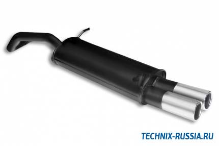 Спортивный глушитель 2x76mm Seat Ibiza IV 6L 1.2/1.2 16V/1.4 16V/1.6 16V/1.4TDi/1.9SDi/1.9TDi TA-TECHNIX 01SE003-1
