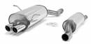 Выхлоп catback из нержавеющей стали 2x70mm BMW 3er Serie E46 1.6 / 1.8 TA-TECHNIX 02BM004-19