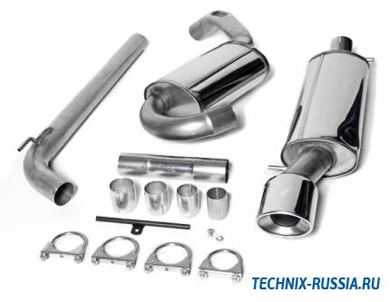 Выхлоп catback из нержавеющей стали 1x90x120mm VW Corrado G60 / 1.8-16V / 2.0-8V / 16V / 2.9-VR6 TA-TECHNIX 02VW015-25
