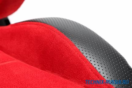 Спортивное сиденье полуковш TA-TECHNIX 117S2R-A-R алькантара красный