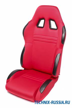 Спортивное сиденье полуковш TA-TECHNIX 117S2R-A-R алькантара красный