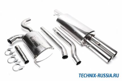 Выхлоп catback из нержавеющей стали 2 x 76mm VW Passat B5, B5+ седан / Variant TA-TECHNIX EVO3BAE276