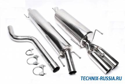 Выхлоп catback из нержавеющей стали 2 x 76mm Opel Astra G 1.2l-16V / 1.4l-16V / 1.6l / 1.6-16V / 1.8-16V / 2.0-16V / 2.2-16V / 1.7TD TA-TECHNIX EVOAGCAE276