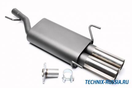Спортивный глушитель 2x76mm Opel Astra G-CC 1,2/1,4 16V/1,6/1,6 16V/1,7 DTI 16V/1,8 16V/2,0 16V/2,0 DTI + 16V/2,2 16V TA-TECHNIX EVOAGE276