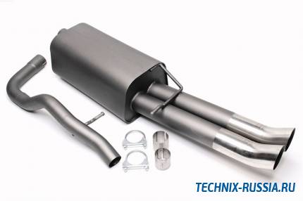 Спортивный глушитель 2x76mm DTM VW Bora TA-TECHNIX EVOBORAED76