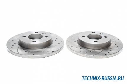 Тормозные диски 256 mm с перфорацией и насечками VW Golf III/IV TA-TECHNIX EVOBS1032P