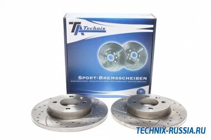 Тормозные диски 256 mm с перфорацией и насечками VW Golf III/IV TA-TECHNIX EVOBS1032P