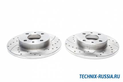 Тормозные диски 240,5 mm с перфорацией и насечками Zastava Yugo TA-TECHNIX EVOBS1033P