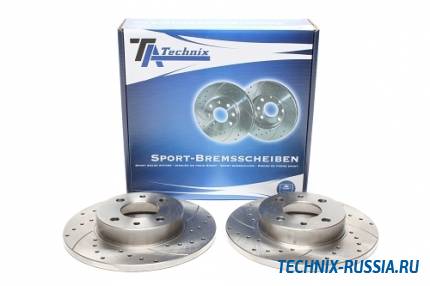 Тормозные диски 240,5 mm с перфорацией и насечками Zastava Yugo TA-TECHNIX EVOBS1033P