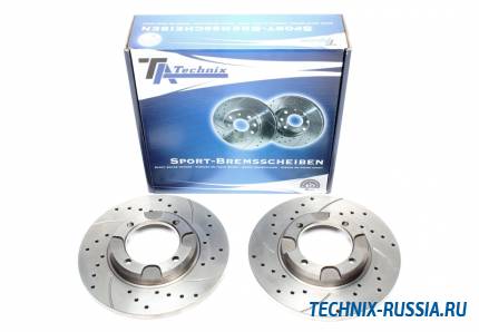 Тормозные диски 243mm с перфорацией и насечками Mitsubishi Cordia TA-TECHNIX EVOBS1054P