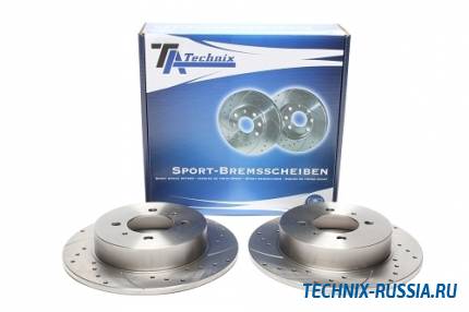 Тормозные диски 258 mm с перфорацией и насечками Nissan Sunny III TA-TECHNIX EVOBS1125P