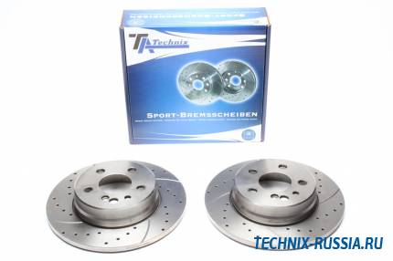 Тормозные диски 290mm с перфорацией и насечками Mercedes-Benz S-Klasse TA-TECHNIX EVOBS1171P