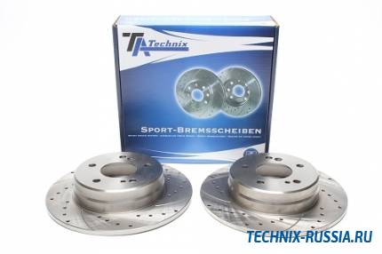 Тормозные диски 278 mm с перфорацией и насечками Mercedes-Benz SLK R170 TA-TECHNIX EVOBS1190P