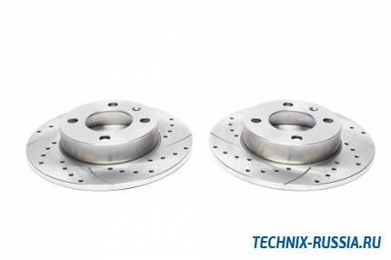 Тормозные диски 232 mm с перфорацией и насечками VW Lupo TA-TECHNIX EVOBS1288P