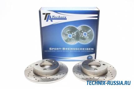 Тормозные диски 232 mm с перфорацией и насечками VW Lupo TA-TECHNIX EVOBS1288P