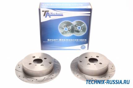 Тормозные диски 269mm с перфорацией и насечками Toyota Yaris P1 TA-TECHNIX EVOBS1355P