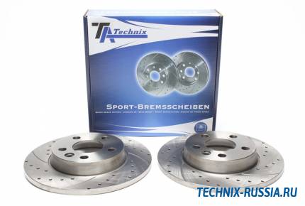 Тормозные диски 280 mm с перфорацией и насечками VW T4 TA-TECHNIX EVOBS1372P