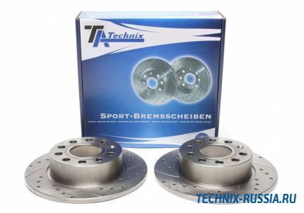 Тормозные диски 255 mm с перфорацией и насечками VW Scirocco III TA-TECHNIX EVOBS1477P