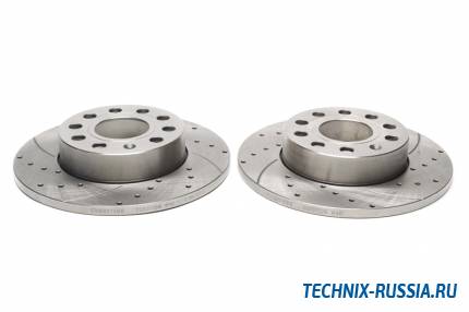 Тормозные диски 256 mm с перфорацией и насечками VW Jetta V TA-TECHNIX EVOBS1488P