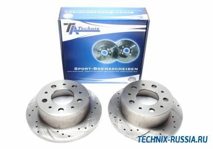 Тормозные диски 280mm с перфорацией и насечками Peugeot Pritsche TA-TECHNIX EVOBS1497P