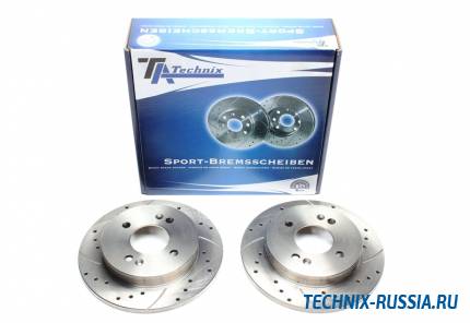 Тормозные диски 234mm с перфорацией и насечками Hyundai i10 TA-TECHNIX EVOBS1656P