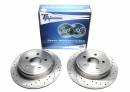 Тормозные диски 320mm с перфорацией и насечками Jeep Grand Cherokee III TA-TECHNIX EVOBS1727P