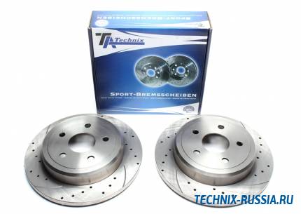 Тормозные диски 320mm с перфорацией и насечками Jeep Commander TA-TECHNIX EVOBS1727P