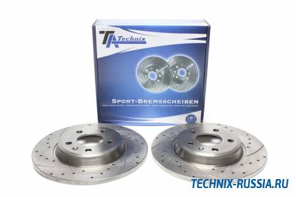 Тормозные диски 300 mm с перфорацией и насечками Audi Q5 8R TA-TECHNIX EVOBS1775P