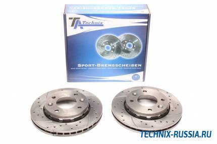 Тормозные диски 258mm с перфорацией и насечками Kia Clarus TA-TECHNIX EVOBS20037P