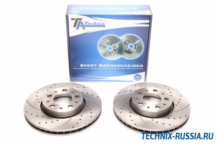 Тормозные диски 285,5mm с перфорацией и насечками Volvo V70 II TA-TECHNIX EVOBS20045P