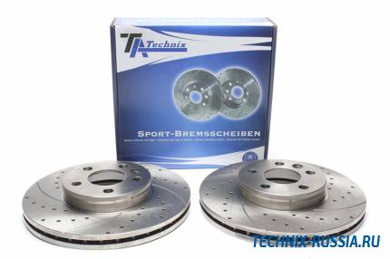 Тормозные диски 300 mm с перфорацией и насечками VW T4 TA-TECHNIX EVOBS20049P