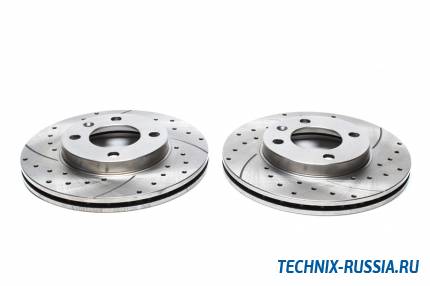Тормозные диски 239 mm с перфорацией и насечками VW Polo 86C TA-TECHNIX EVOBS2009P