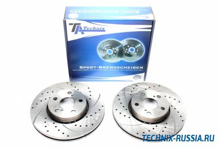 Тормозные диски 276mm с перфорацией и насечками Toyota Avensis T22 SW TA-TECHNIX EVOBS20115P