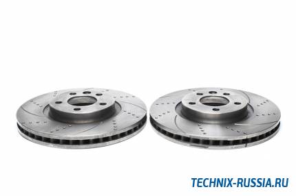 Тормозные диски 333 mm с перфорацией и насечками VW Transporter V TA-TECHNIX EVOBS20166P