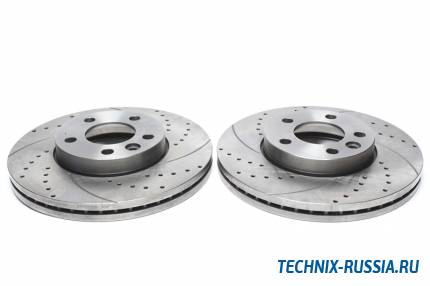 Тормозные диски 308 mm с перфорацией и насечками VW Touareg TA-TECHNIX EVOBS20168P