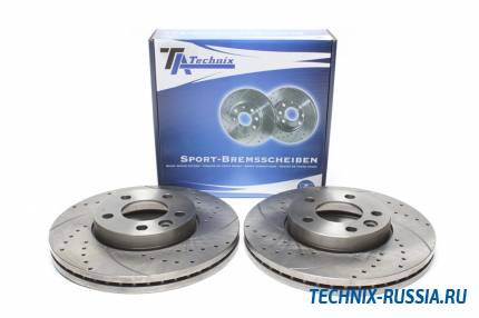 Тормозные диски 308 mm с перфорацией и насечками VW Touareg TA-TECHNIX EVOBS20168P