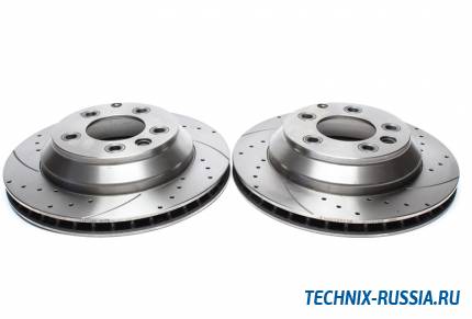 Тормозные диски 330 mm с перфорацией и насечками VW Touareg 7L TA-TECHNIX EVOBS20208P