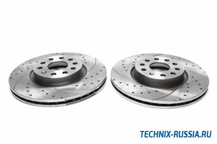 Тормозные диски 312 mm с перфорацией и насечками VW Passat Variant B8 3C TA-TECHNIX EVOBS20312P