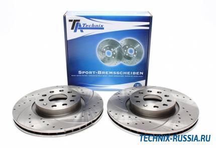 Тормозные диски 312 mm с перфорацией и насечками VW Passat Variant B8 3C TA-TECHNIX EVOBS20312P