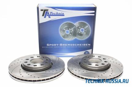 Тормозные диски 288 mm с перфорацией и насечками VW Passat B5 Variant TA-TECHNIX EVOBS20363P