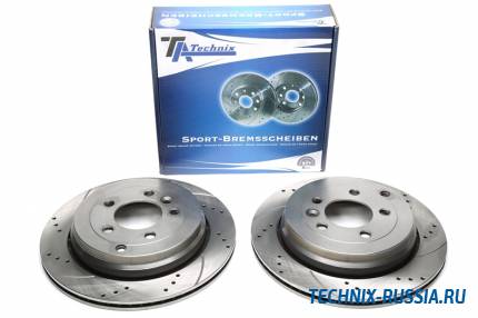 Тормозные диски 325mm с перфорацией и насечками Land Rover Discovery IV TA-TECHNIX EVOBS20378P
