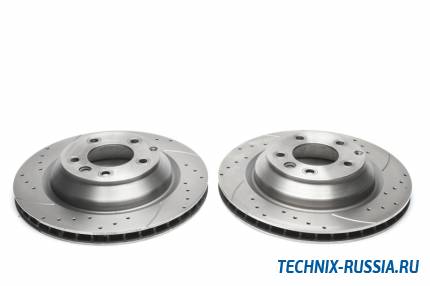 Тормозные диски 358mm с перфорацией и насечками VW Touareg 7L TA-TECHNIX EVOBS20389P