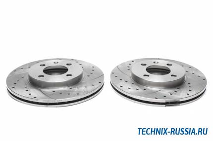 Тормозные диски 256 mm с перфорацией и насечками VW Scirocco II TA-TECHNIX EVOBS2050P