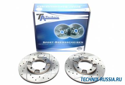 Тормозные диски 242mm с перфорацией и насечками Mitsubishi Cordia TA-TECHNIX EVOBS2056P