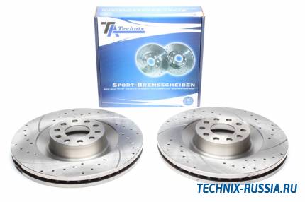 Тормозные диски 360mm с перфорацией и насечками VW Phaeton TA-TECHNIX EVOBS20653P
