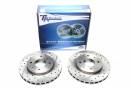 Тормозные диски 266mm с перфорацией и насечками Mitsubishi Galant IV седан TA-TECHNIX EVOBS2065P