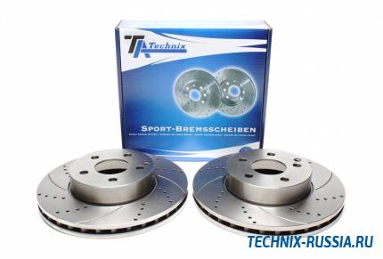 Тормозные диски 295 mm с перфорацией и насечками Mercedes-Benz SLK R172 TA-TECHNIX EVOBS20723P