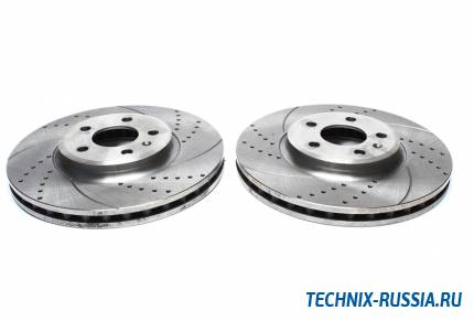 Тормозные диски 320 mm с перфорацией и насечками Audi Q5 8R TA-TECHNIX EVOBS20724P